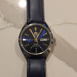 Aries Gold Blue and Silver Men's Watch